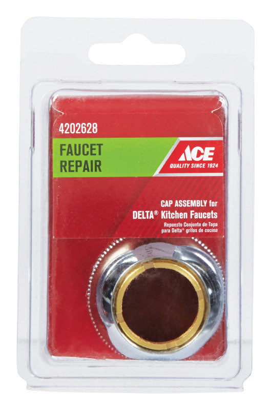 Ace Cap Delta 1 in. H X 1-3/4 in. D 7/8 in. White Brass