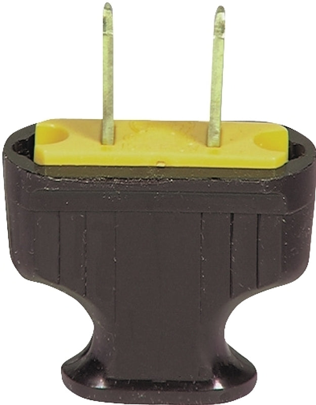 Eaton Wiring Devices 1912B-BOX Electrical Plug, Flat Handle Body, 5/16 in, 2-Pole, 15 A, 125 V, NEMA: NEMA 1-15, Brown
