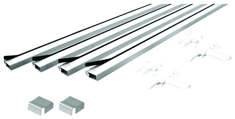 Make-2-Fit PL 7812 Screen Frame Kit, 3 ft L x 3/4 in W Dimensions, Aluminum, White, Painted, 10-Piece