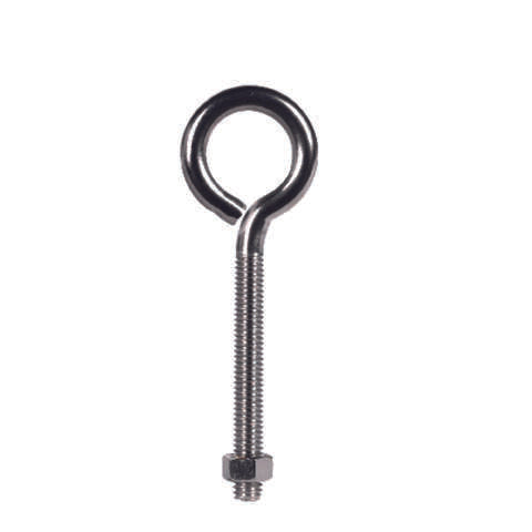 Hampton 3/8 in. X 5 in. L Stainless Stainless Steel Eyebolt Nut Included, Pack of 5