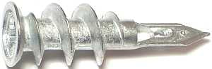 Midwest Fastener 10420 Hollow Wall Anchor with Screw, #8 Thread, 1-1/4 in L, Zinc, 75 lb