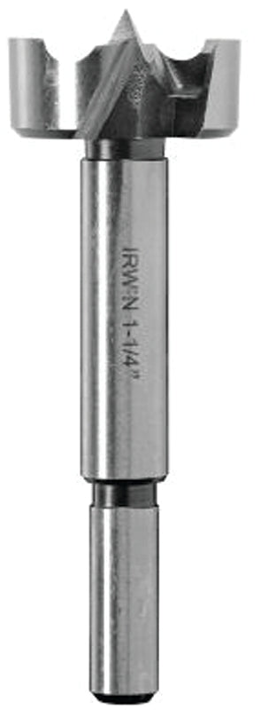 Irwin 1966936/42928 Forstner Bit, 1-3/4 in Dia, 3-1/2 in OAL, 3/8 in Dia Shank, Reduced Shank