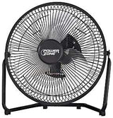 PowerZone VF-9N High-Velocity Fan, 120 VAC, 9 in Dia Blade, 3-Blade, 3-Speed, 180 deg Rotating, Black