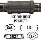 STZ Industries 1-1/2 in. FIP each X 1/2 in. D FIP Black Malleable Iron Reducing Coupling