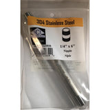 Anvil 1/4 in. MPT Stainless Steel 6 in. L Nipple