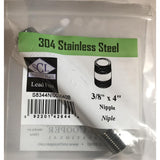 Anvil 3/8 in. MPT Stainless Steel 4 in. L Nipple