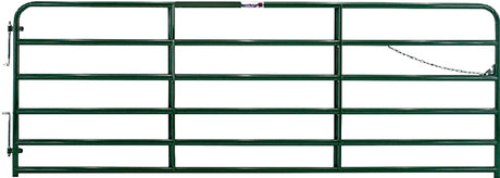 Tarter 2GGCH8 Safety Gate, 8 ft W Gate, 52 in H Gate, Steel Frame, Green