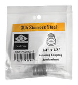 Smith-Cooper 1/4 in. FPT X 1/8 in. D FPT Stainless Steel Reducing Coupling