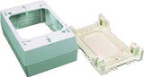 Wiremold NM NM2 Outlet Box, 1 -Gang, 0 -Knockout, Plastic, Ivory, Wall Mounting