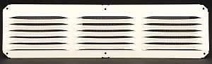 Lomanco LomanCool C416W Cornice Vent, 4 in L, 16 in W, 25 sq-ft Net Free Ventilating Area, Aluminum, White, Pack of 12