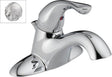 Delta Classic Series 521-PPU-ECO-DST Center Set Bathroom Faucet, 1.2 gpm, 1-Handle, 3-Faucet Hole, Lever Handle