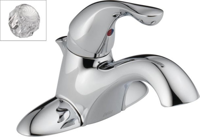 Delta Classic Series 521-PPU-ECO-DST Center Set Bathroom Faucet, 1.2 gpm, 1-Handle, 3-Faucet Hole, Lever Handle