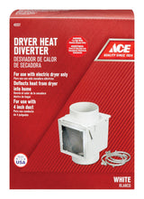 Ace 4 in. L X 4 in. D White Plastic Heat Diverter