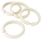 Simple Spaces SD-ORING-B3L Shower Curtain Ring, Plastic, Beige, 1 cm W, 2-3/8 in H