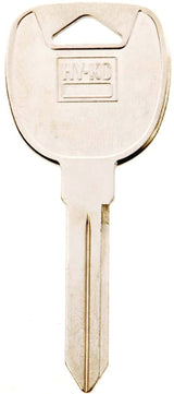 Hy-Ko 11010B91 Key Blank, Solid Brass, Nickel, For: Automobile, Many General Motors Vehicles, Pack of 10