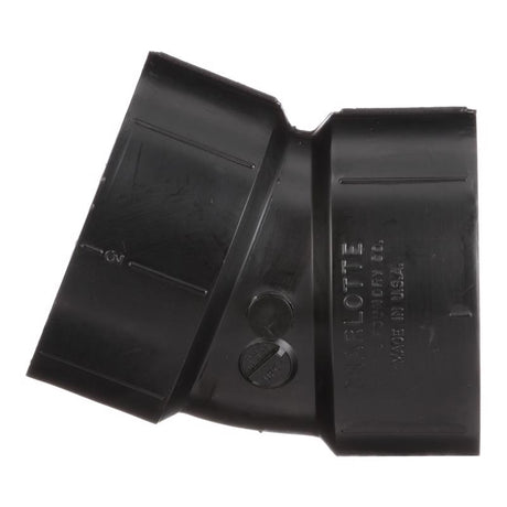 Charlotte Pipe 3 in. Hub X 3 in. D Hub ABS 22-1/2 Degree Elbow