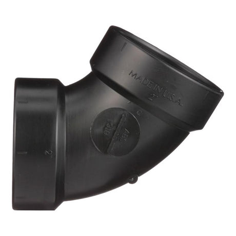 Charlotte Pipe 2 in. Hub X 2 in. D Hub ABS 60 Degree Elbow