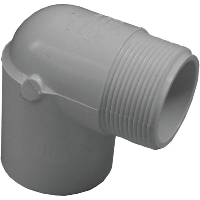 IPEX 435552 Street Pipe Elbow, 1/2 x 1/2 in, MPT x FPT, 90 deg Angle, PVC, White, SCH 40 Schedule