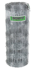 Rangemaster 6654 Series Field Fence, 6 in, 32 in H, 330 ft L, 12 ga ga, Steel, Galvanized