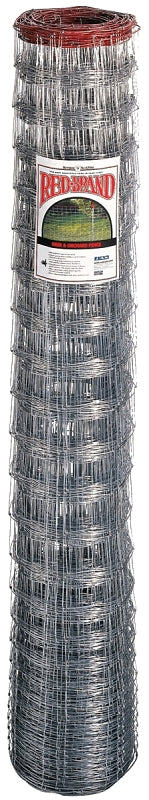 Red Brand 70253 Deer and Orchard Fence, 165 ft L, 72 in H, 14-1/2, Galvanized