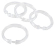 Simple Spaces SD-ORING-C3L Shower Curtain Ring, Plastic, Clear, 1 cm W, 2-1/2 in H