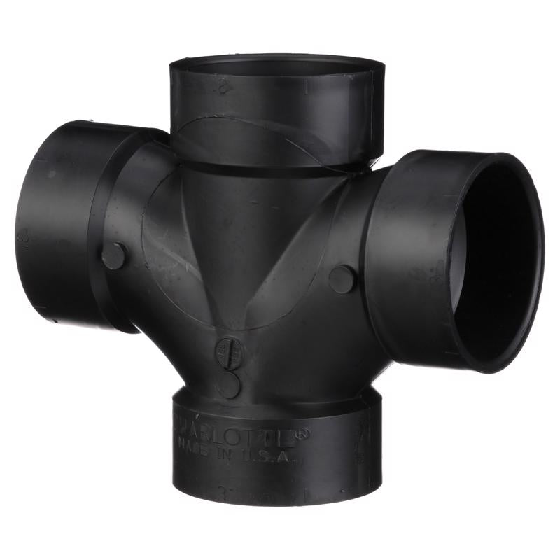 Charlotte Pipe 3 in. Hub X 3 in. D Hub ABS Sanitary Tee