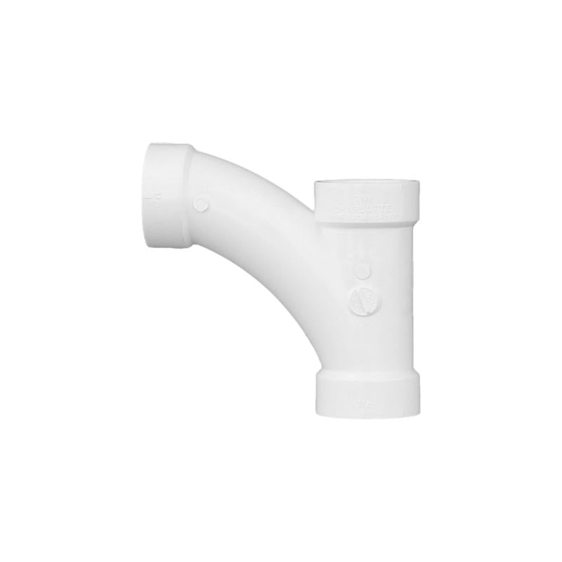 Charlotte Pipe Schedule 40 1-1/2 in. Hub X 1-1/2 in. D Hub PVC Long Turn Wye 1 pk