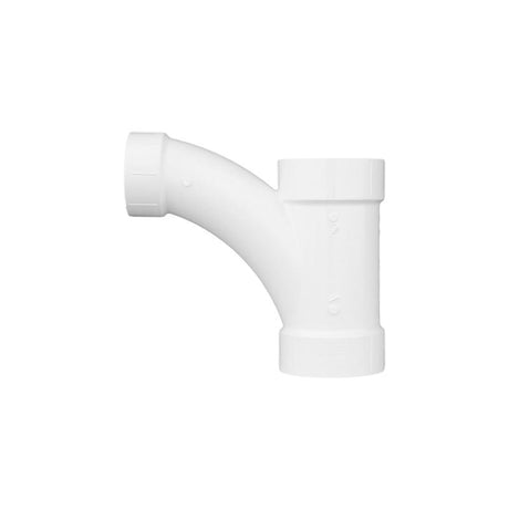 Charlotte Pipe Schedule 40 4 in. Hub X 4 in. D Hub PVC Long Turn Wye 1 pk