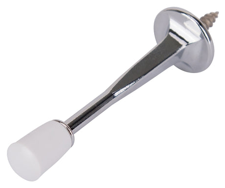 ProSource H20-Z022-PS Heavy-Duty Rigid Door Stop, 3-1/8 in Dia Base, 3-1/8 in Projection, Die-Cast Zinc & Plastic
