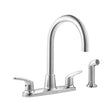 American Standard Colony Pro Series 7074551.002 Side Spray Kitchen Faucet, 1.5 gpm, 2-Handle, 4-Faucet Hole, Metal