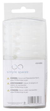 Simple Spaces SD-ORING-F3L Shower Curtain Ring, Plastic, Frosted, 1 cm W, 2-3/8 in H