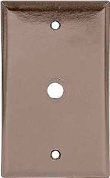 Eaton Wiring Devices 2128 2128B-BOX Wallplate, 4-1/2 in L, 2-3/4 in W, 1 -Gang, Thermoset, Brown, High-Gloss, Pack of 25