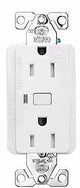 Eaton WFTRCR15-W-SP-L Smart Duplex Receptacle, 2-Pole, 15 A, 120 VAC, NEMA 5-15R Socket, White