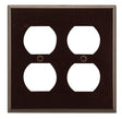 Eaton Wiring Devices 2150B-BOX Receptacle Wallplate, 4-1/2 in L, 4-9/16 in W, 2 -Gang, Thermoset, Brown, Pack of 10