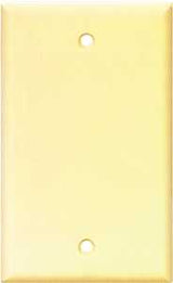 Eaton Cooper Wiring 2129 2129V-BOX Wallplate, 4-1/2 in L, 2-3/4 in W, 0.08 in Thick, 1 -Gang, Thermoset, Ivory, Pack of 25