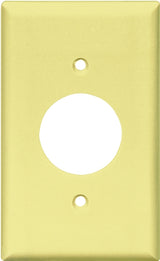 Eaton Wiring Devices 2131V-BOX Single Receptacle Wallplate, 4-1/2 in L, 2-3/4 in W, 1 -Gang, Thermoset, Ivory, Pack of 25