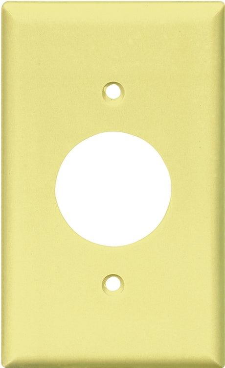 Eaton Wiring Devices 2131V-BOX Single Receptacle Wallplate, 4-1/2 in L, 2-3/4 in W, 1 -Gang, Thermoset, Ivory, Pack of 25