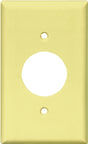 Eaton Wiring Devices 2131V-BOX Single Receptacle Wallplate, 4-1/2 in L, 2-3/4 in W, 1 -Gang, Thermoset, Ivory, Pack of 25