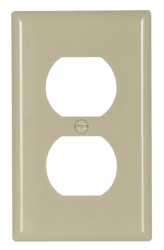 Eaton Wiring Devices 2132V-BOX Series Receptacle Wallplate, Duplex, Standard-Size, 4-1/2 in L, 2-3/4 in W, Pack of 25