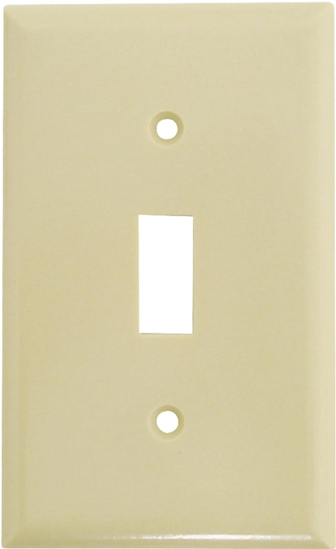 Eaton Wiring Devices 2134V-BOX Wallplate, Standard-Size, 4-1/2 in L, 2-3/4 in W, 1-Gang, Thermoset, Ivory, High-Gloss, Pack of 25