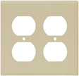 Eaton Wiring Devices 2150V-BOX Receptacle Wallplate, 4-1/2 in L, 4-9/16 in W, 2 -Gang, Thermoset, Ivory, Pack of 10