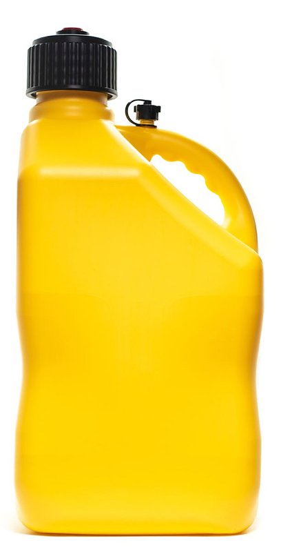 VP Racing Fuels 3552-CA Utility Jug, 5.5 gal Capacity, Plastic, Yellow