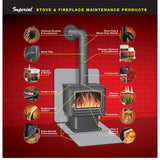 Imperial Black Powder Coated Steel Ash Container and Shovel Set