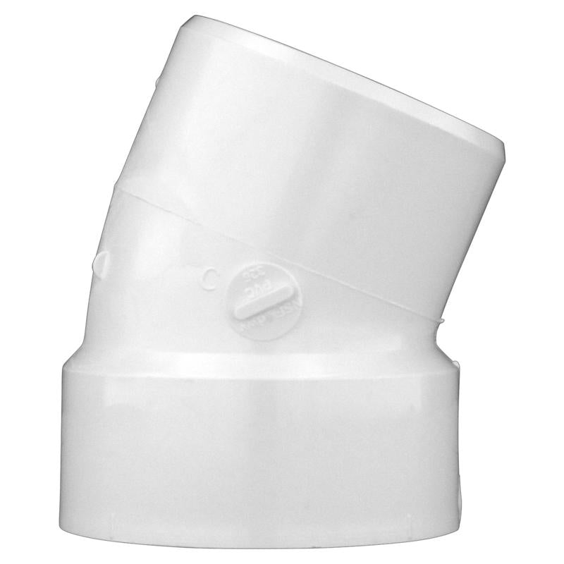 Charlotte Pipe 1-1/2 in. Hub X 1-1/2 in. D Spigot PVC Elbow 1 pk