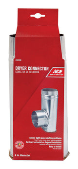Ace 5 in. L X 4 in. D Black/Silver Aluminum Offset Dryer Connector