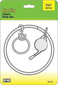 Hy-Ko KC113 Key Ring, Brass