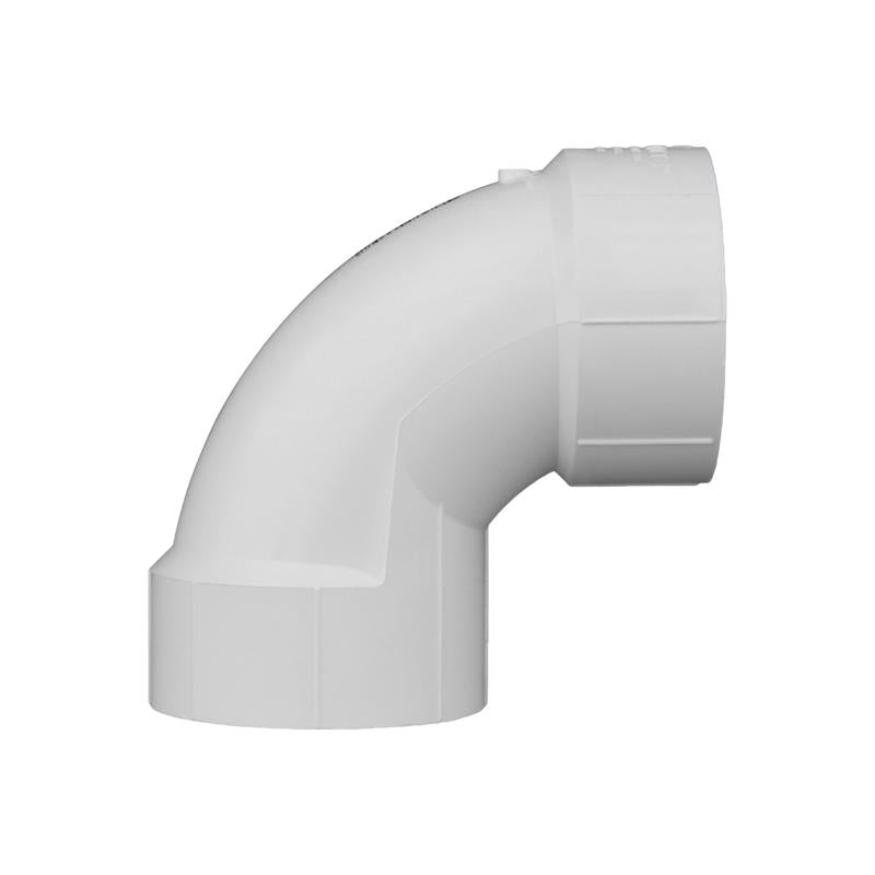 Charlotte Pipe Schedule 40 3 in. Hub X 3 in. D Hub PVC Elbow 1 pk