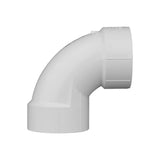 Charlotte Pipe Schedule 40 3 in. Hub X 3 in. D Hub PVC Elbow 1 pk