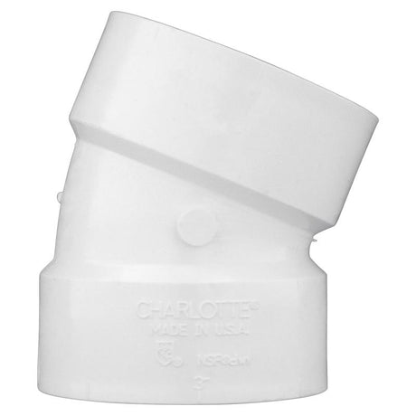 Charlotte Pipe Schedule 40 3 in. Hub X 3 in. D PVC Elbow 1 pk