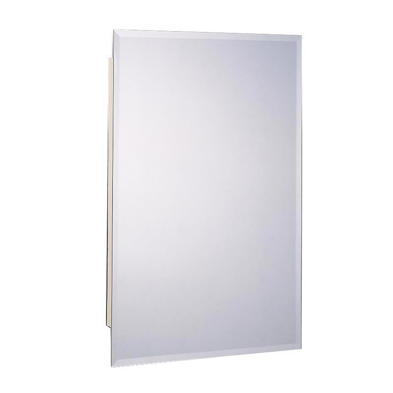 Zenith EM115 Medicine Cabinet, 16 in OAW, 4-1/2 in OAD, 26 in OAH, Plastic, 2-Shelf